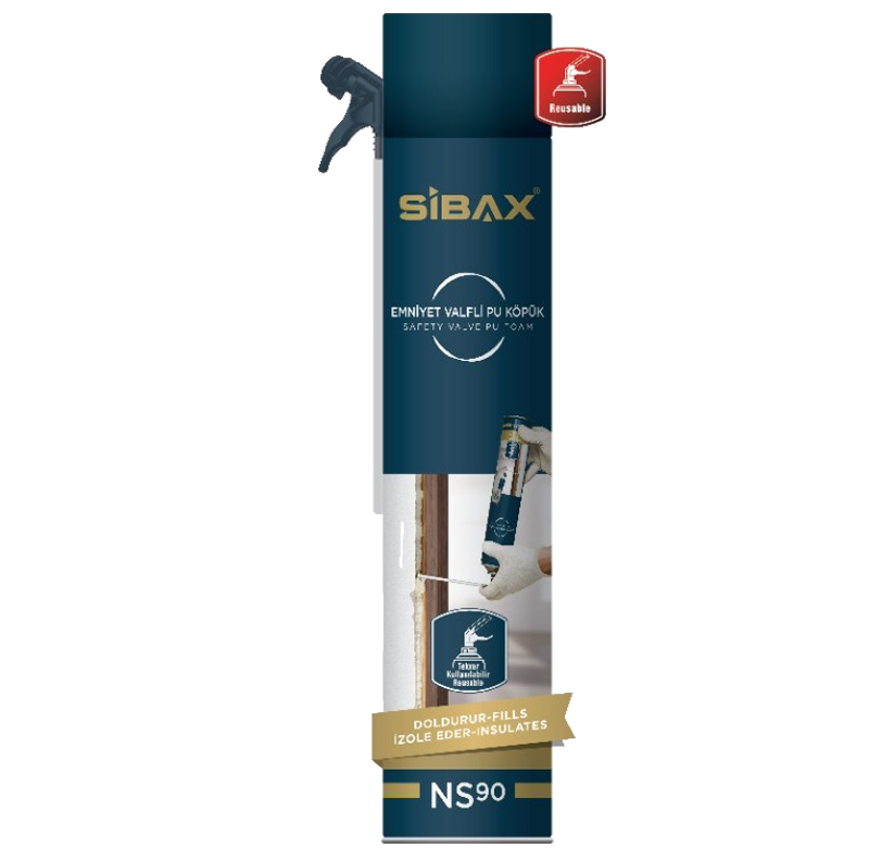 SİBAX EMNİYET VALFLİ KÖPÜK 840GR PİPETLİ
